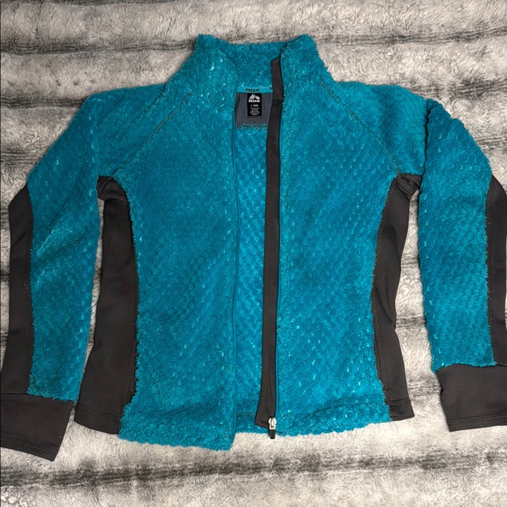 RBX Teal and Gray Jacket with Plush Texture